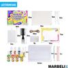 MARBELIX Kreatives Wassermarmorierung Farbe Set Geschenk Malset für Kinder