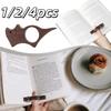 1-4pcs Wooden Pet Cat Reading Bookmark Office Book Enthusiasts Quickly Read Aid Tools One Hand Thumb Portable Study Book Clip
