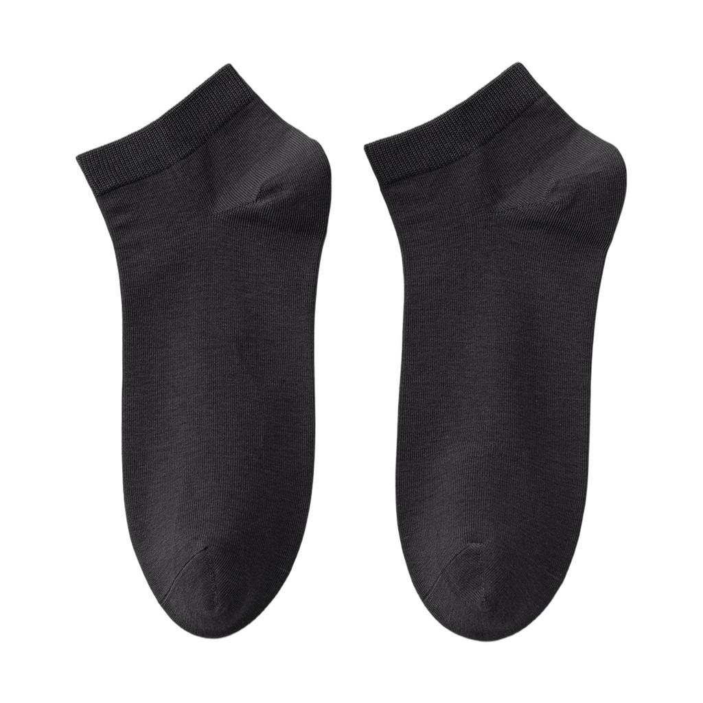 Men's Short Socks for Spring and Summer, Made of Pure Cotton, Odor-resistant, Breathable and Sweat-absorbent, White Boat-shaped Socks