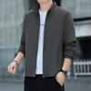 Mens Casual Baseball-Style Jacket Loose Fit Nylon Windproof Outerwear Middle-Aged Adults