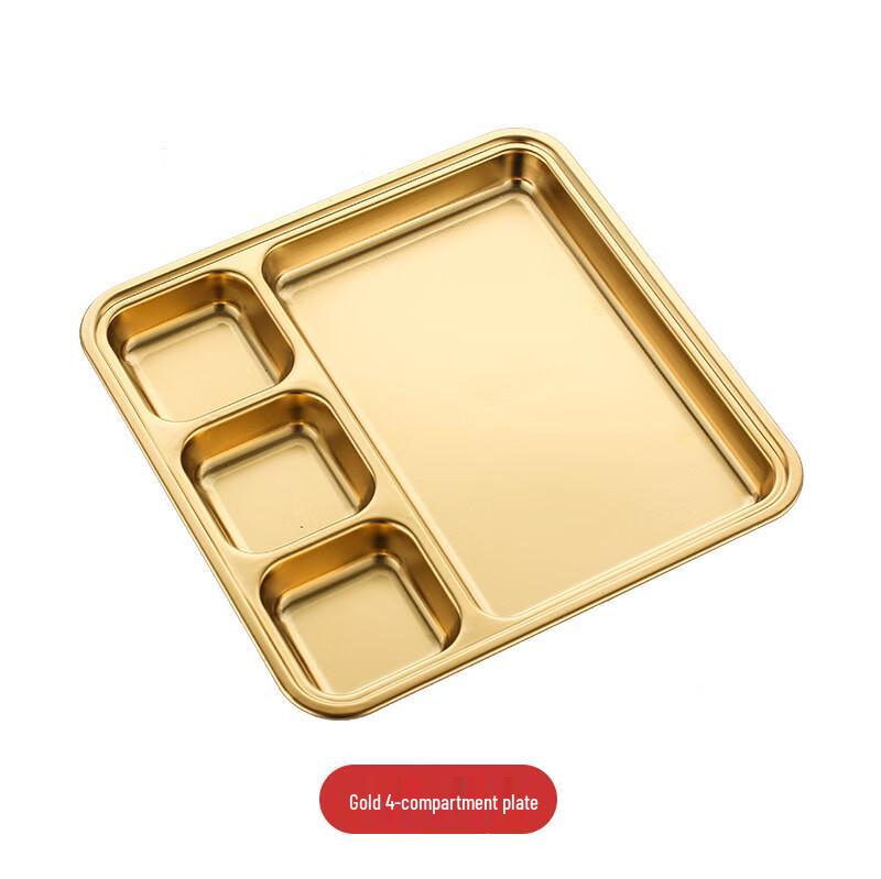 304 Stainless Steel Rectangular Divided Serving Tray