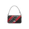 New Bradshaw Cow Leather Shoulder Bag Trumpets Women's Black & Red 30H1U2BL1B-987