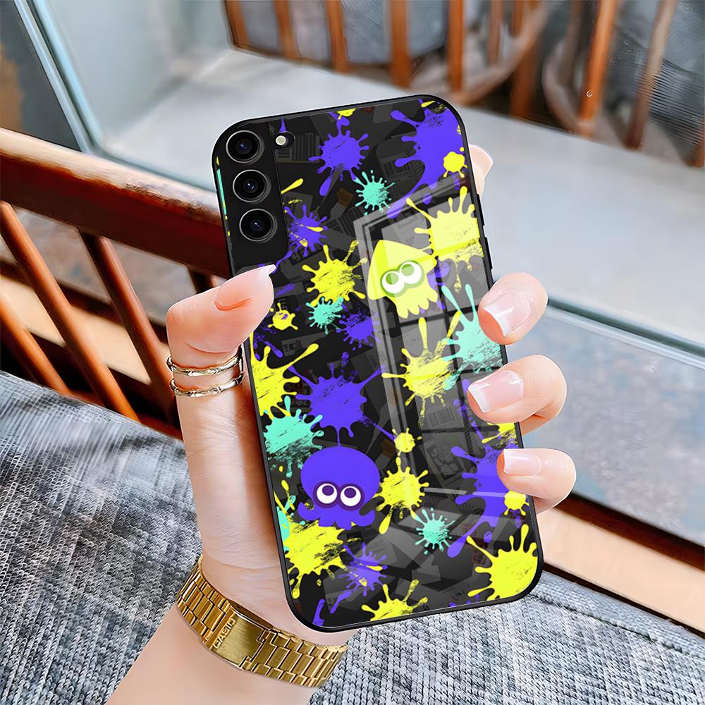 Spiel S-Splatoon Handyhülle Für Samsung A25 A13 A33 5G A54 A36 A35 A56 A52 A14 Stoßfeste Glasabdeckung