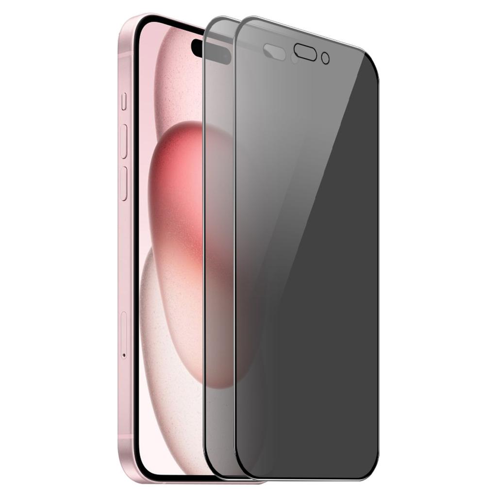 ENKAY HAT PRINCE 2Pcs For iPhone 15 Anti-Spy Film 9H Scratch-proof Screen Protector
