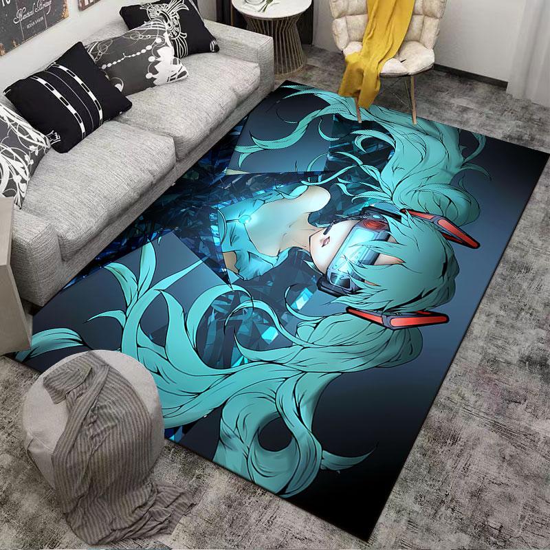 Futuristic Anime Girl Design Suitable As a Non-slip Mat for the Living Room or Bedroom Sofa