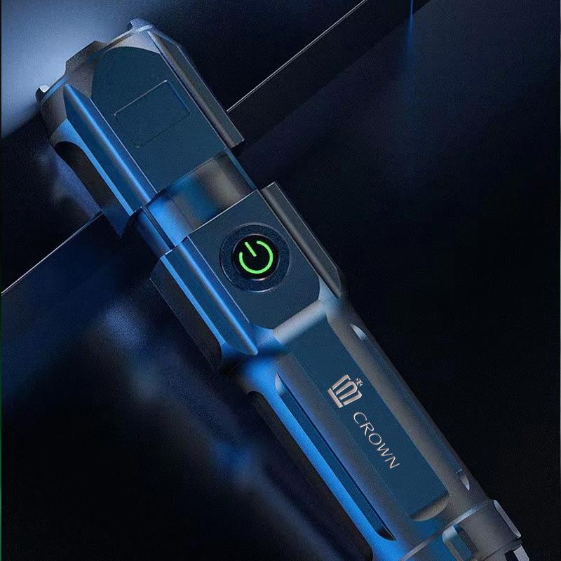 keychain Flashlight Strong Light Rechargeable Household Outdoor Portable Led Night Flashlight for Toyota Crown Accessories