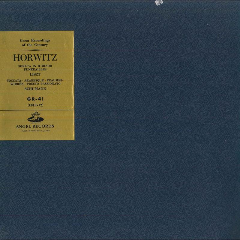

LP Record VLADIMIR HOROWITZPIANO LisztSonata In B Minorduneraille GR41 ANGEL Japan Classical Used