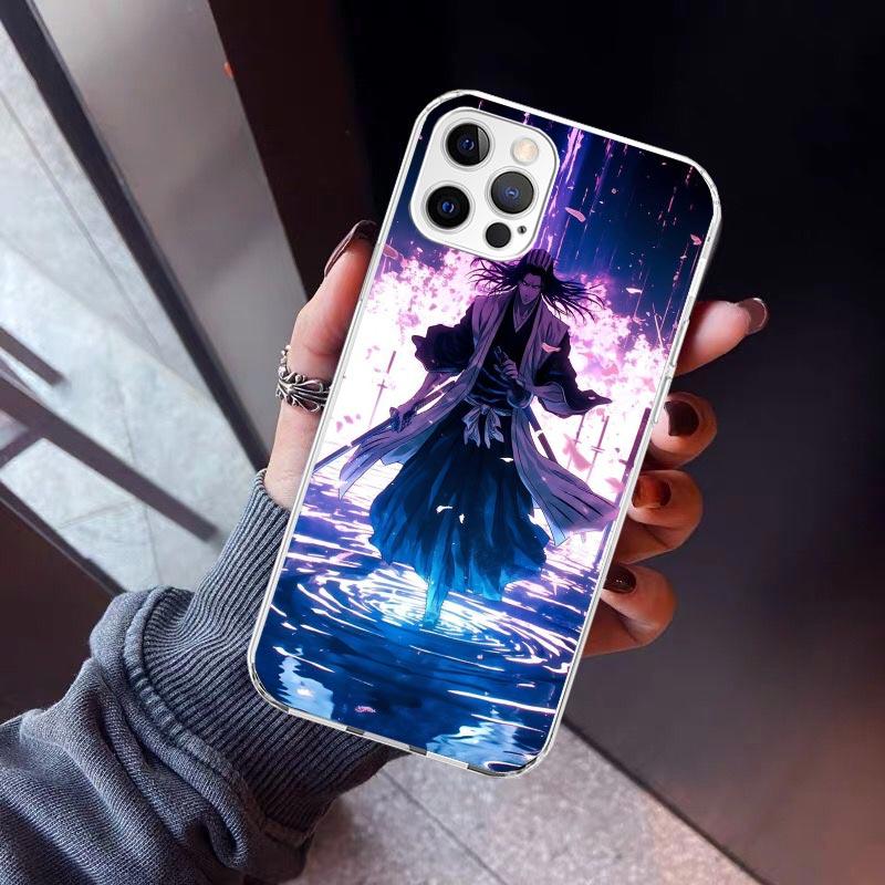 Bleach Kuchiki Byakuya Phone Case For iPhone 17 Air 11 13 Mini 14 15 Plus 16 12 Pro Max 16E SE 7 8 Pattern Soft TPU Back Cover
