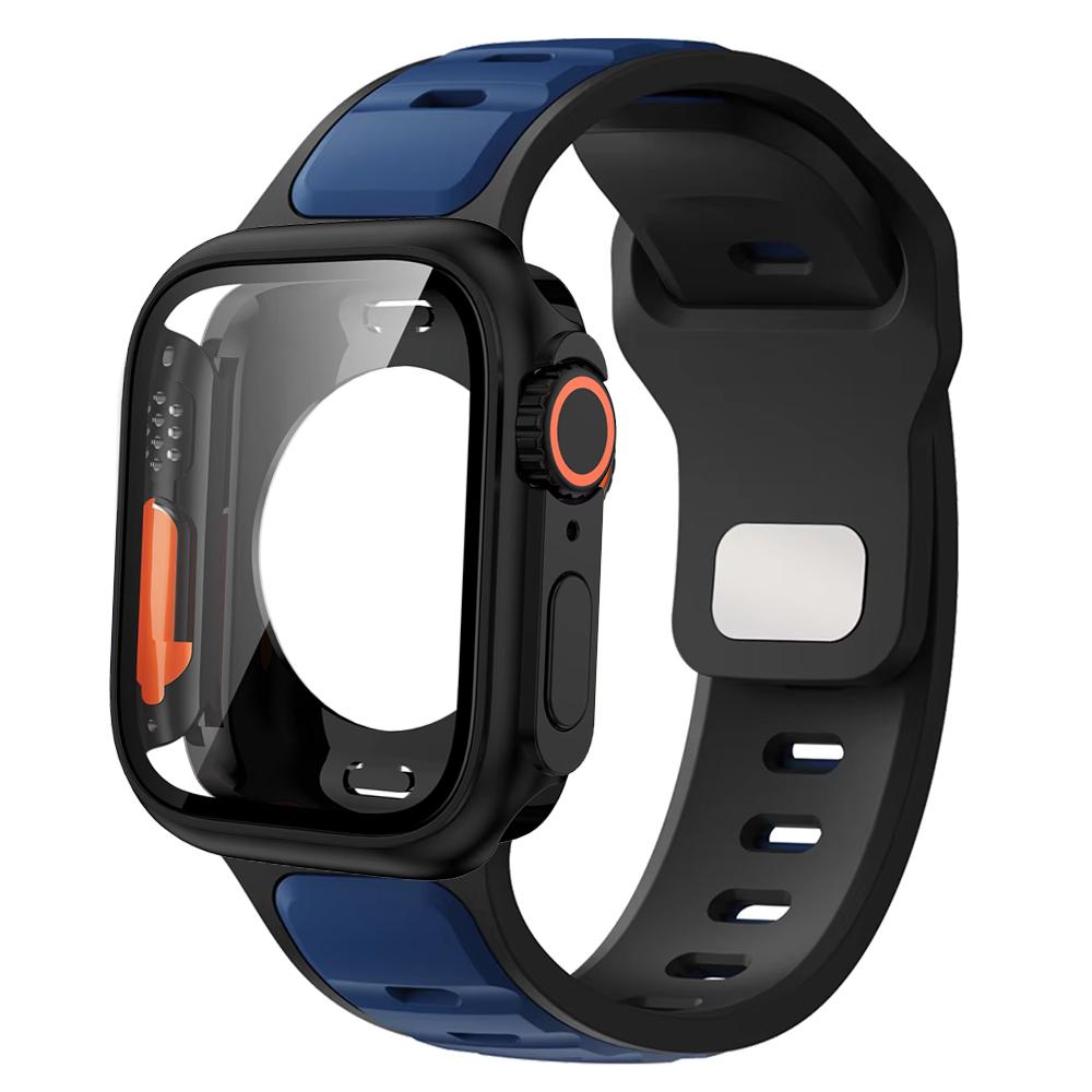 Silicone Band +Case for Apple Watch S11 46mm S10 SE3 44mm 45mm iWatch Series 10 9 8 7 6 5 4 Make Watch Upgrade Change To Ultra3/