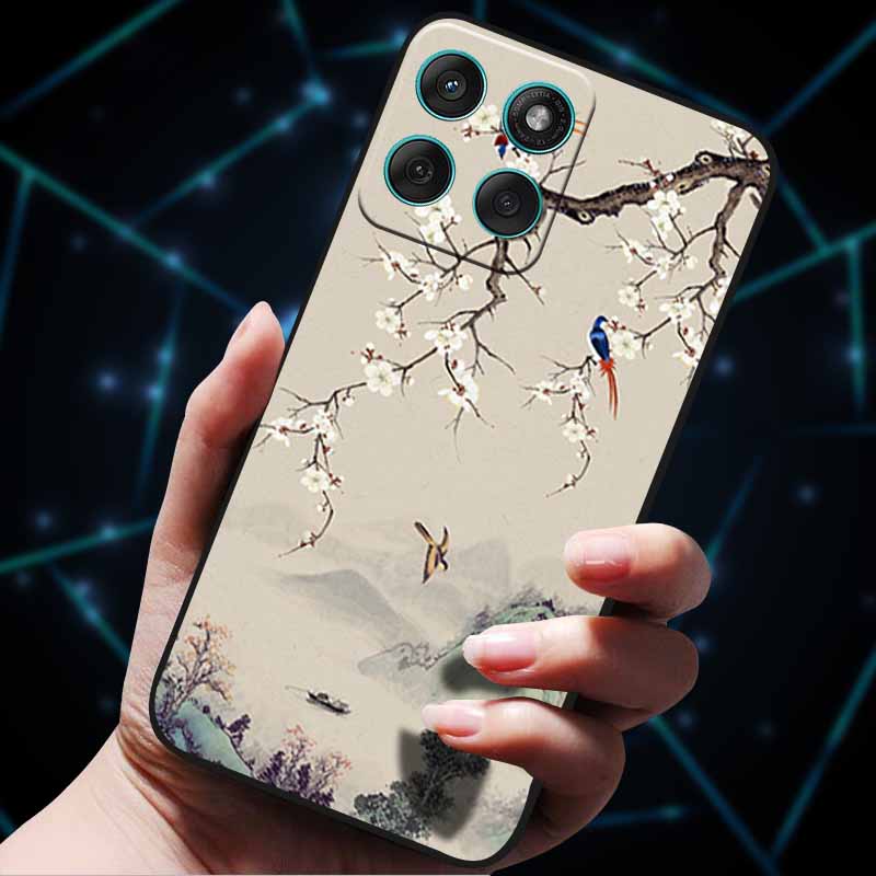 For Motorola Edge 60 Fusion Case 60Stylus 3D Flowers Emboss Phone Cases for Moto Edge 60 PRO Stylus Back Soft Silicone Bumper