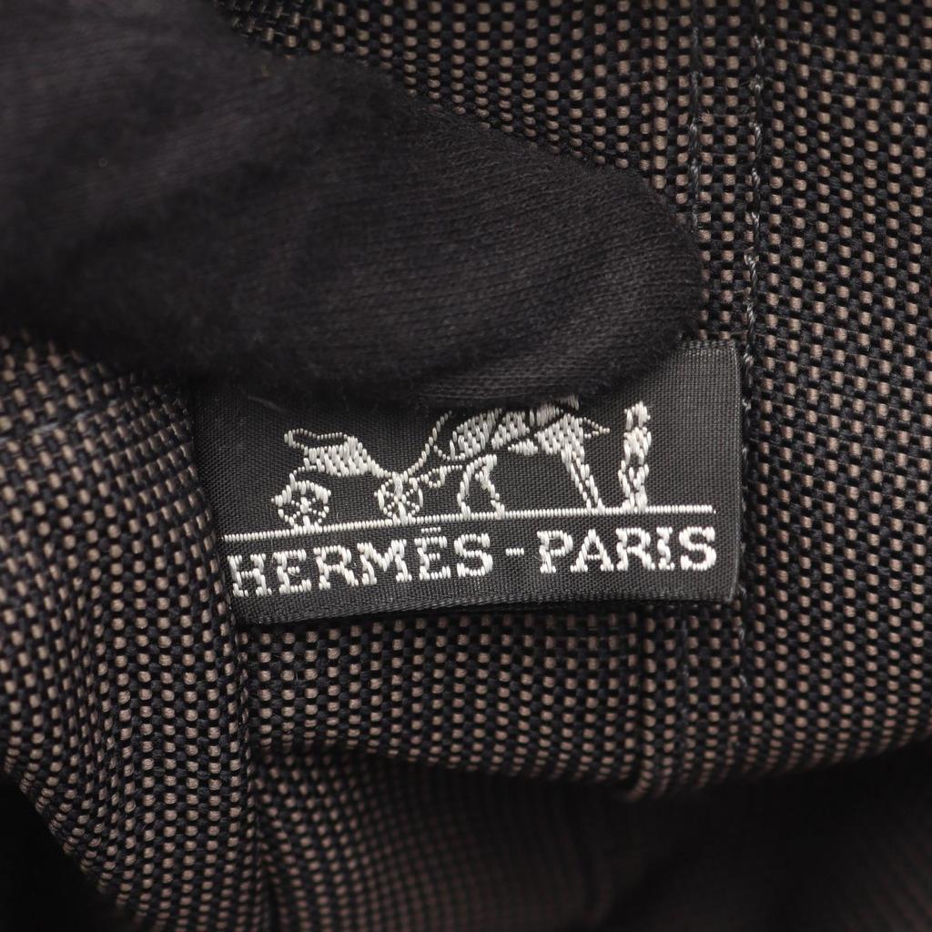 Used HERMES HerlineMM Tote Bag canvas Nylon canvas Gray Used unisex