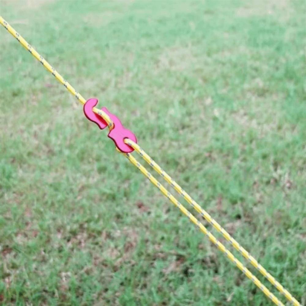 4Pcs Reinforced Reflective Camping Ropes with Buckles Windproof Rope Guy Lines Camping Accessories