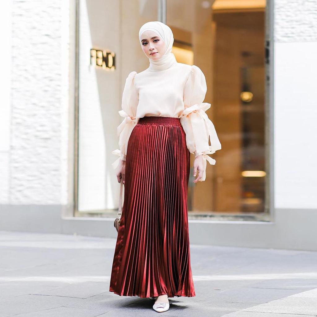 M190# 2023 Women's Pleated Long Skirt - Seven Colors, Southeast Asia & Middle East Style