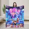 Kpop Demon Hunter   Flannel Blanket Winter  Warm Soft Throw Blanket for Boy Girl Bedroom Funny Bedspread Sofa Bed Cover