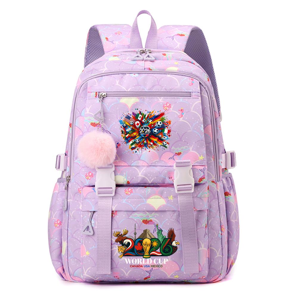 

2026 FIFA World Cup Printed Backpack Large Capacity Bookbag Student Boy Girl Schoolbag Outdoor Large Capacity Waterproof Laptop Travel Bag