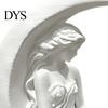 Literary Style Statue Moon Goddess Fairy Figurine, Matte White Sculpture, 3D Printed PLA Bookshelf Ornaments Winged Statue, Mystical Fantasy