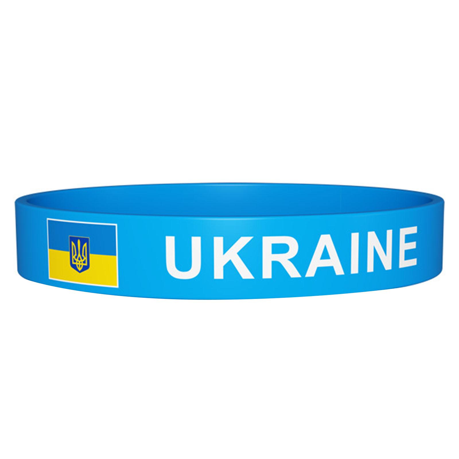 

Ukraine Bracelet Wristband Silicone Flag Unisex Sports Fashion Wristbands Gift Souvenir for Soccer Basketball Fans