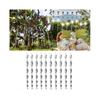 (30cm) Rotating Spinner Helical Bird Repeller Stick Reflective Silver Rod Fit for Outdoor Garden Bird Control Easy Installation 