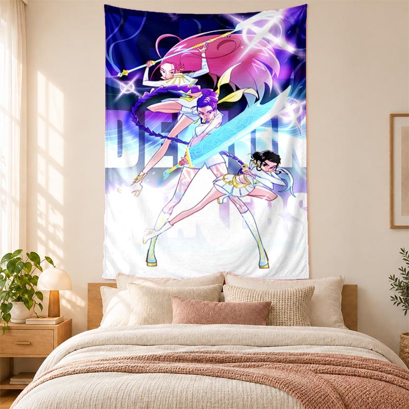 Kpop demon hunters Tapestry highquality for decorating living room bedroom dorm walls ideal as bedroom wallart orholiday gift