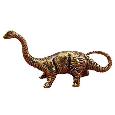 Spinosaurus Dinosaur Figurine Bronze Metal Statue Vintage Miniature Desk Ornament Collectible Gift