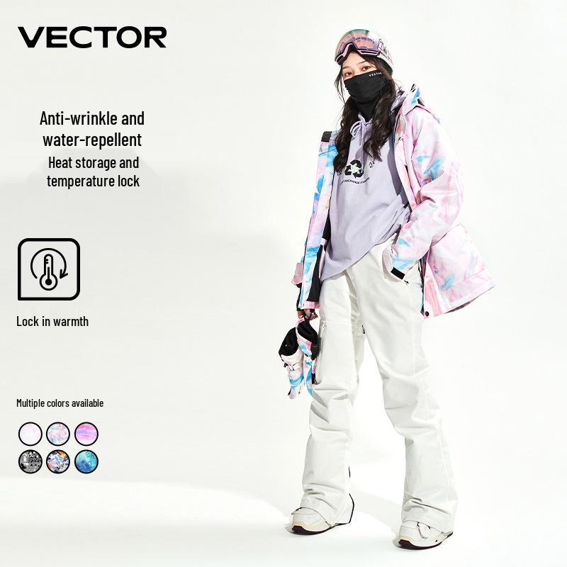 VECTOR Adult Ski Suit: Cold-Proof Winter Windproof Jacket and Pants Set for Men and Women