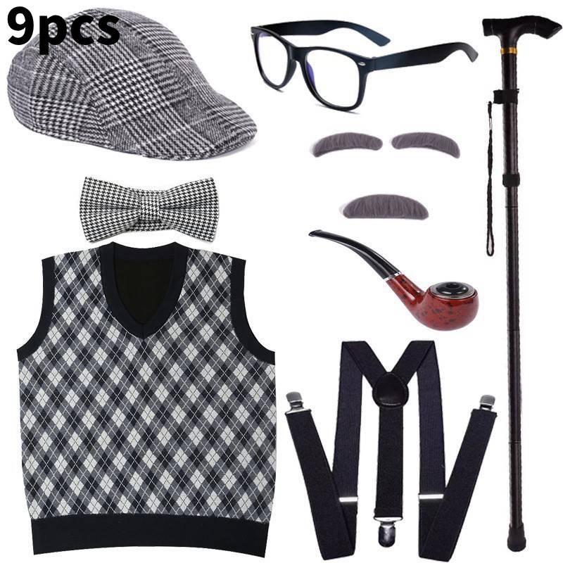 Elderly Childrens Day Cosplay Costume Stage Performance Halloween Fashion Party