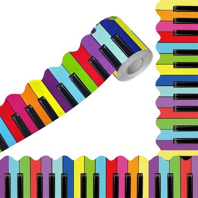 1Roll Music Piano Border Paper Paper Border Trim Sticker New Decorative Stickers  Handmade Crafts