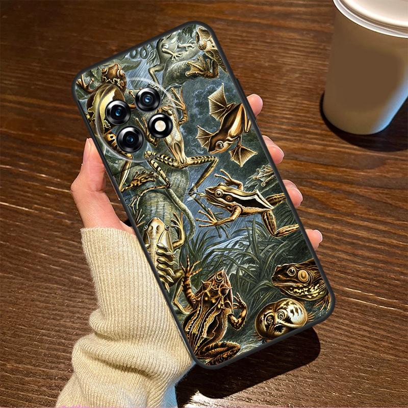 Vintage Retro Frog Mushrooms For OnePlus 15 13 12 11 15R 13R 12R 8T 10T 13T Case For OnePlus Nord 5 CE 2 3 4 Lite N20 N30