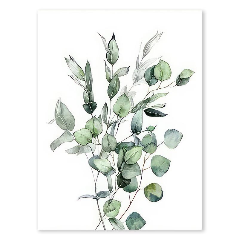 Nordic Sage Greenery Leaves Posters Scandinavian Eucalyptus Leaf Canvas Painting Minimalist Room Wall Art Home Decor Mural