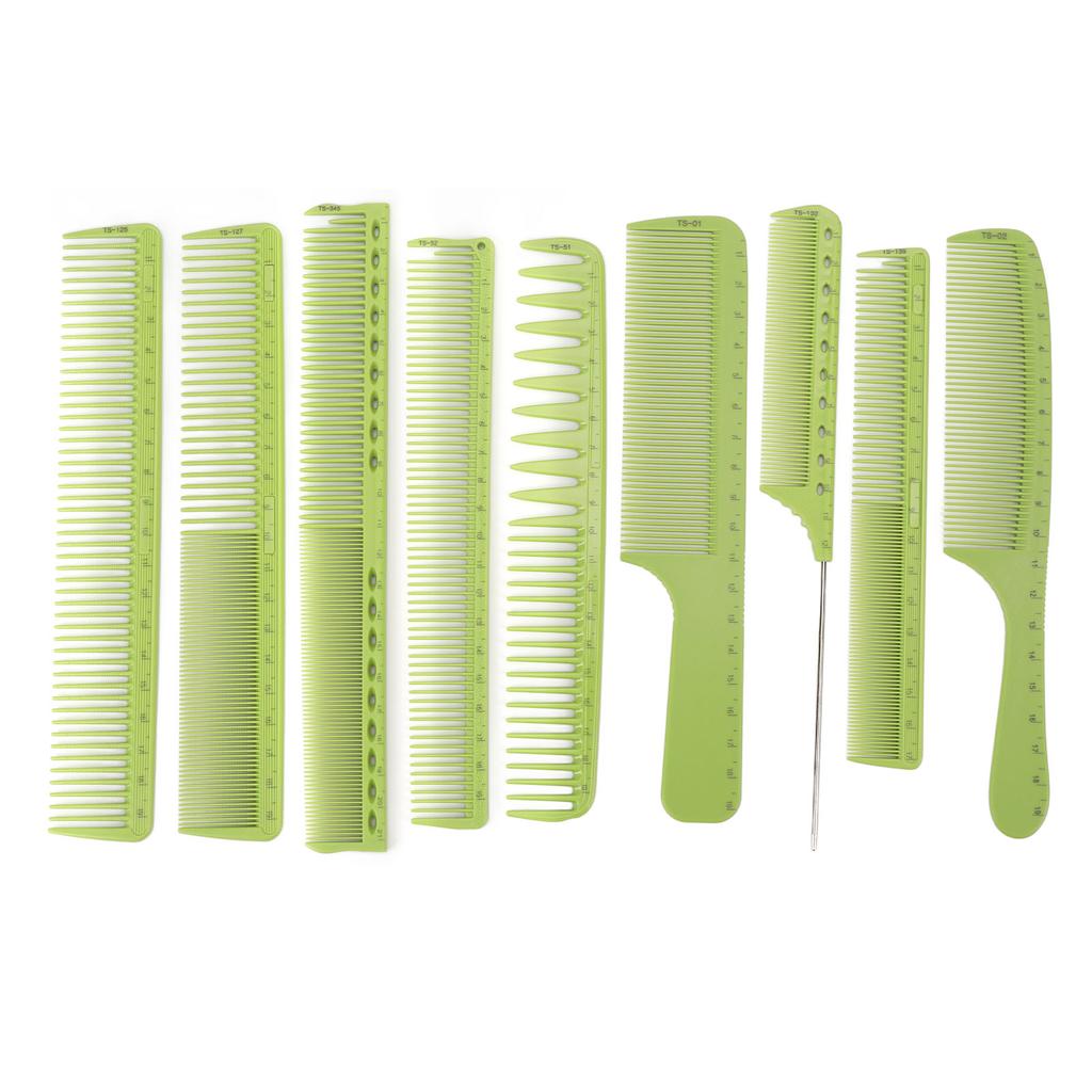 9 Pcs Hair Comb Set Professional High Temperature Resistant Stylists Comb Set for Men Teasing Styling