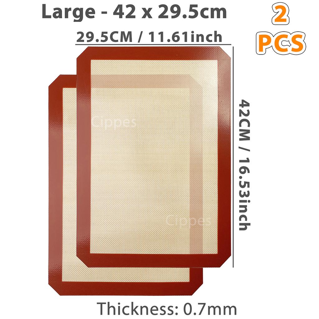1PC, 2PCS Silicone Baking Mats for Oven, 2 Sizes 30/42cm, Non Stick & Heat Resistant Bakeware Sheets, for Cookie, Macaron, Bread