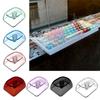 10Pcs Transparents Blank Keycap Set 1.25U MOA Profile Crystal Translucents Keycaps for Mechanical Keyboards