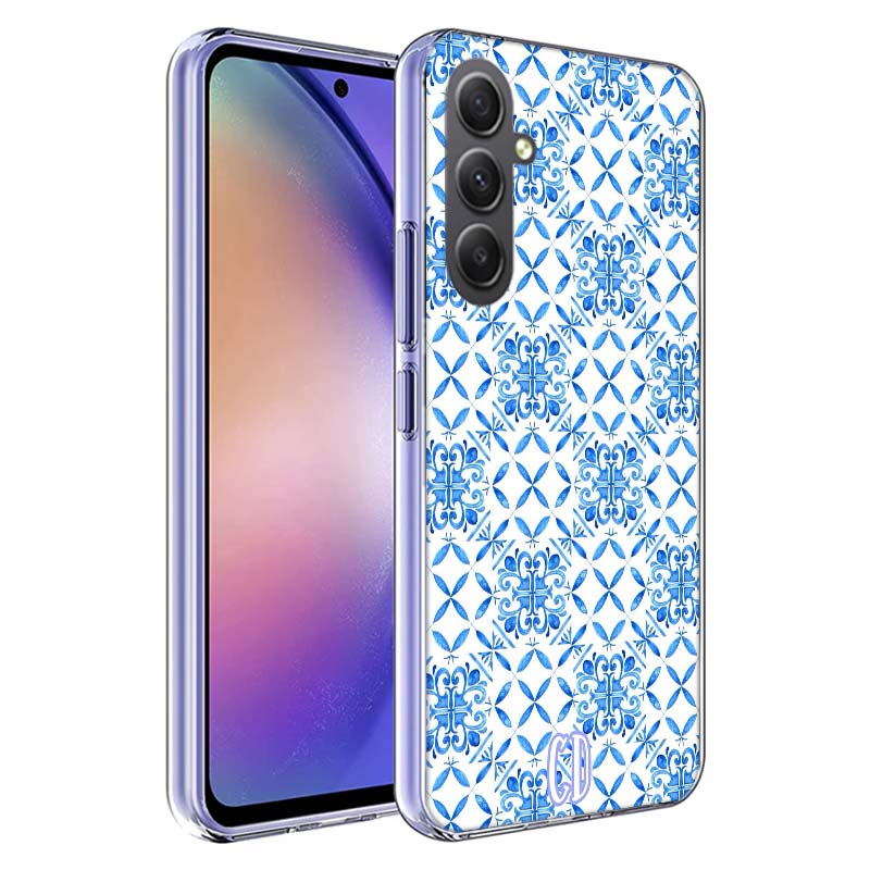 Blue white Porcelain Pattern Phone Case for Samsung A17 A37 A57 A07 A16 A26 A36 A56 A06 A02S A12 A22 A32 A52S A04S A14 A24 A34 A