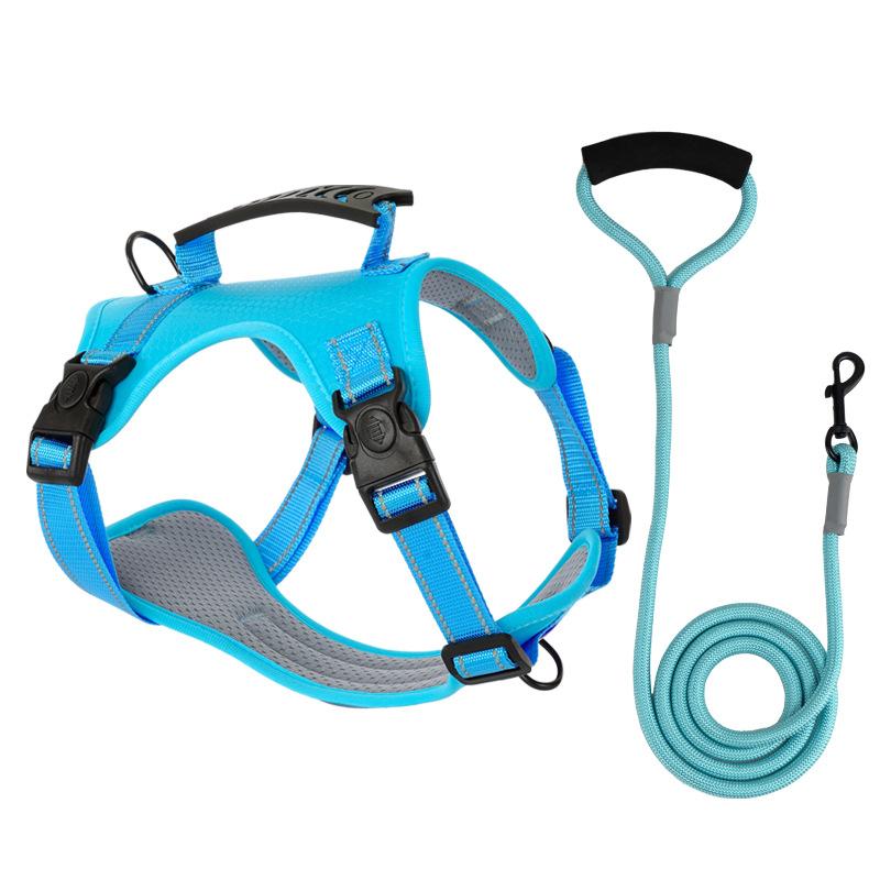 Adjustable Dog Chest Strap Vest Style Night Reflective Corgi Shiba Inu Medium and Large Dog Walking Pet Traction Rope High Quality