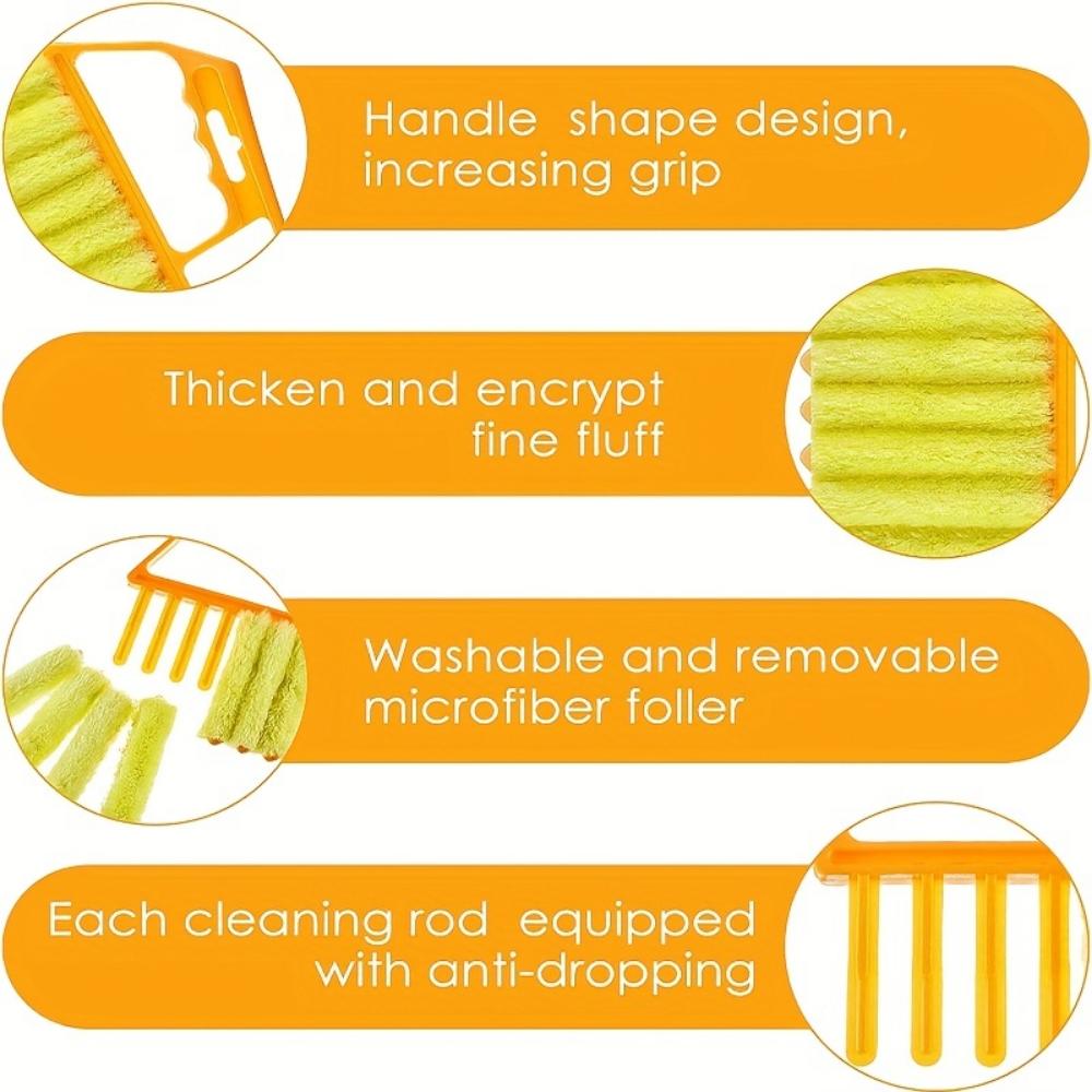 Microfiber Washable Window Cleaning Brush That Easily Collects Dust and Cleans Blinds