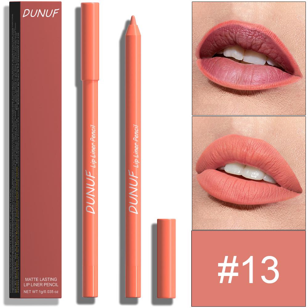 DUNUF 24-Color Waterproof Long-lasting Foam Lip Liner Set