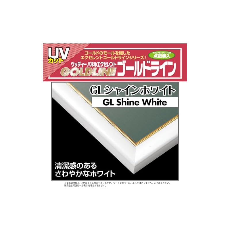 Epoch Co., Ltd. [Made In Japan] Wooden Puzzle Frame Woody Panel Excellent Gold Line Gold Molding Shine White (50 X 75 Cm) (Panel No. 10) Hanging