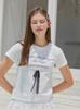 ANOETIC Lace Ribbon T-Shirt_White