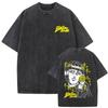 Washed Vintage Anime Jojos Bizarre Adventure Bruno Bucciarati Giorno Giovanna Graphic T Shirt Men Women Fashion Manga Tshirts