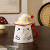 Quirky Ghost Ceramic Mug with Lid - Birthday, Graduation, or Souvenir Gift for Girlfriend