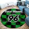 Hannover 96 Custom Name Round Area Rug,Carpet Rug for Living Room Bedroom Sofa Playroom Decor,Non-slip Floor Mat