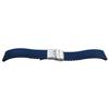 Watch Strap - MY-MONTRE - 20mm - Navy Blue Silicone - 3-fold Stainless Steel Safety Clasp - Unisex