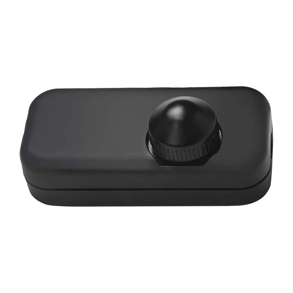 

Inline LED Dimmer Switch Built-in Rotary ON OFF Knob Control Dimmer 2 Color AC 220-240V Indoor 80x36x36mm Electrical Equipment чёрный