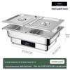 Stainless Steel Self-Serve Buffet Warmer with Transparent Flip-Top for Restaurants & Hotels