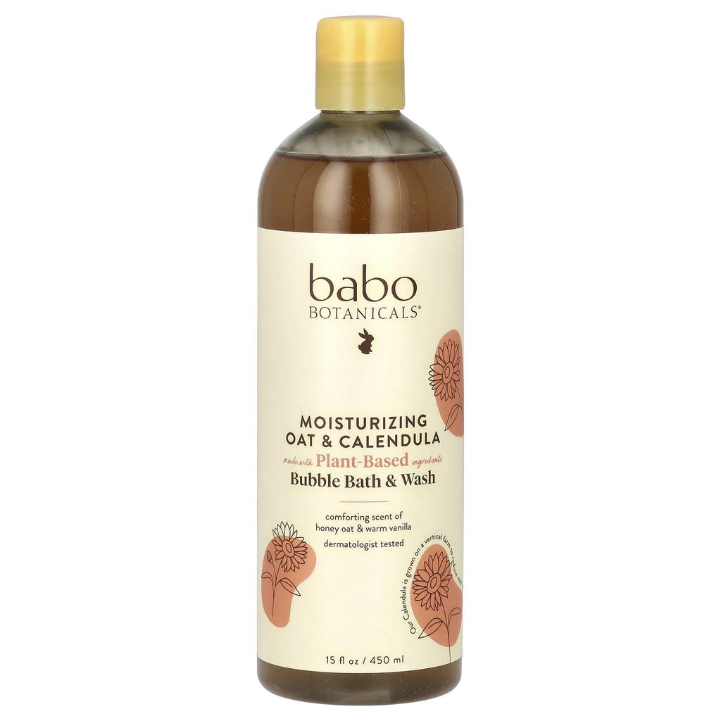 Bubble Bath & Wash, Moisturizing Oat & Calendula, 450Ml(15Fl Oz)