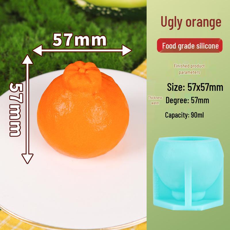 3D Mini-Fruchteis-Form - Mango, Pfirsich, Litschi, Erdbeere, Cantaloupe, Orange