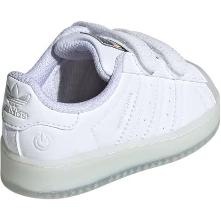adidas Superstar CF I LED-Lichter-Pack - Weiß Klare Sohle Baby-Sneaker Wolkenweiß Kernschwarz IH8007