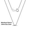 ORSA JEWELS Italian 925 Silver Box Chain Necklace Rose Gold/Gold Plated Silver Necklaces Neck Chains for Pendant SC07-G