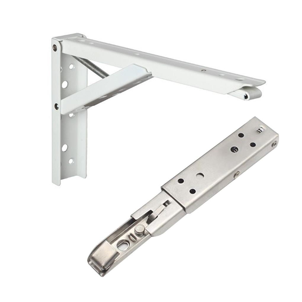 2PCS Heavy Duty Stainless Steel Table Bench Folding Shelf Bracket