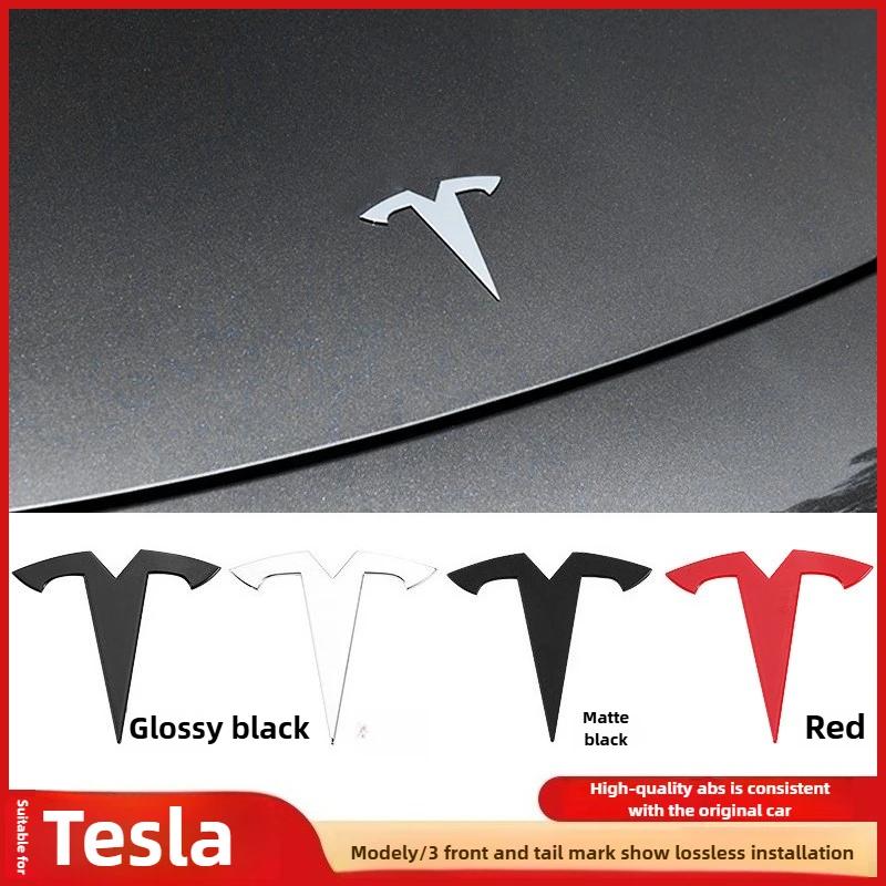 Jcrwk9 3d ABS Chrome Black Red Logo Dual Motor Emblem Letters Car Trunk Badge For Tesla Model Y 3 X S Dual Motor Sticker Accessories